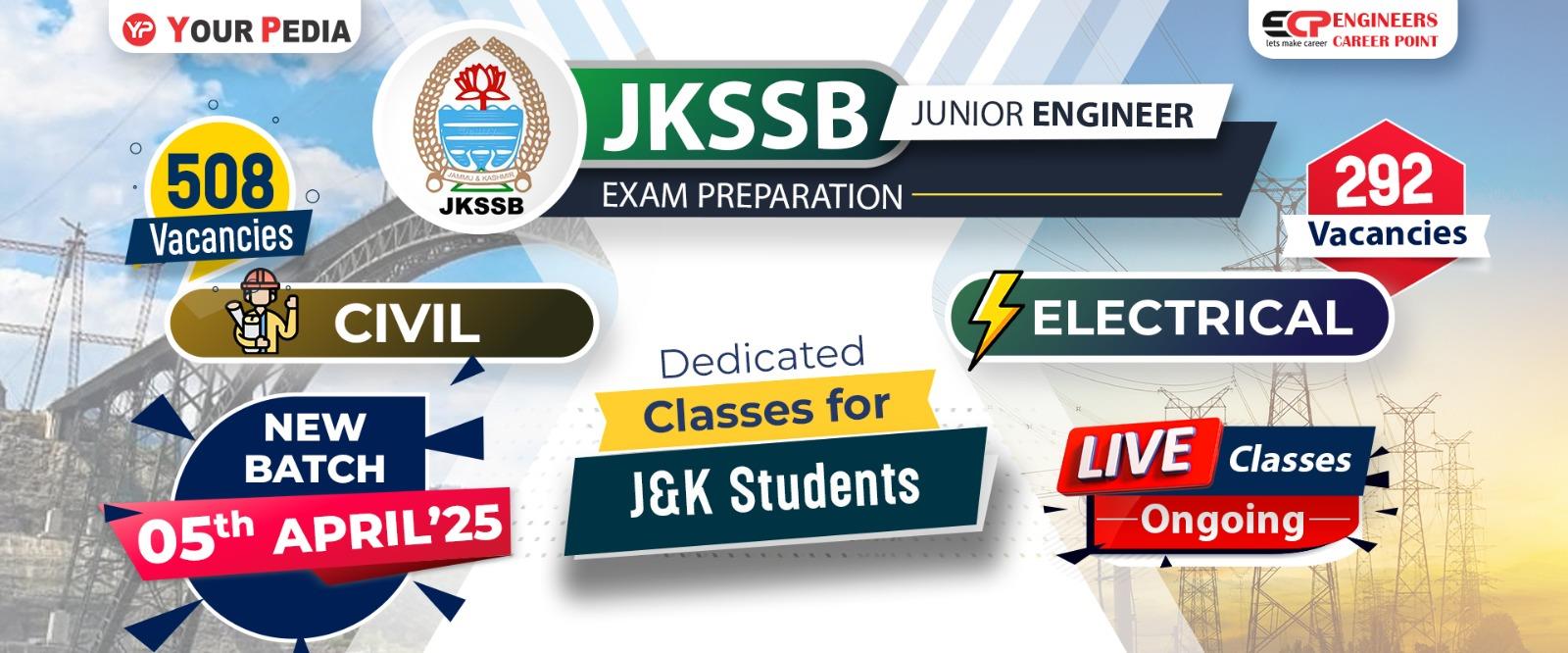 JKSSB JE Civil & Electrical written Exam preparation