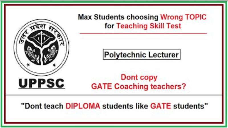 Selection of Wrong Topic for Teaching Skill Test