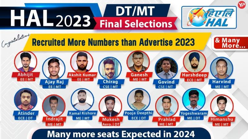 HAL MT & DT Final Selections 2023