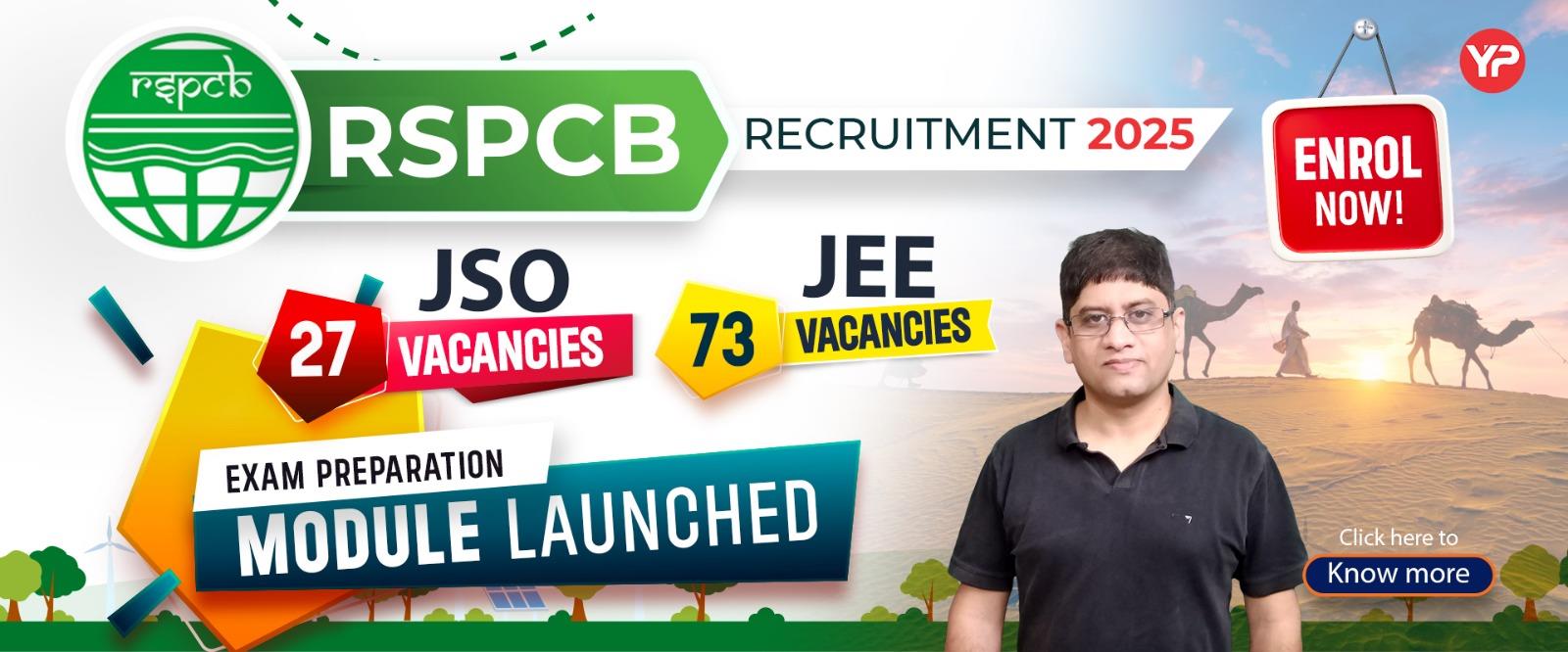 RSPCB JEE/JSO Exam Preparation 2025